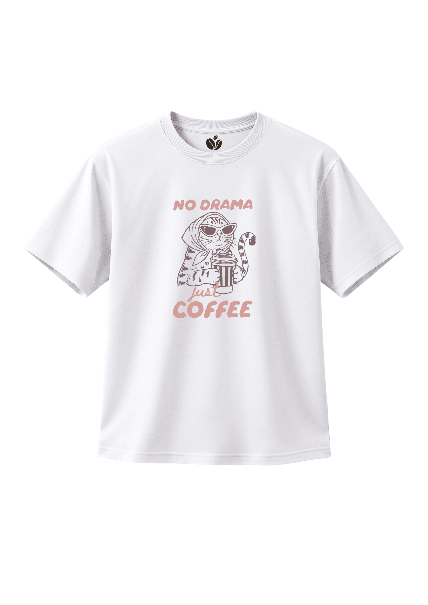 no drama coffee white