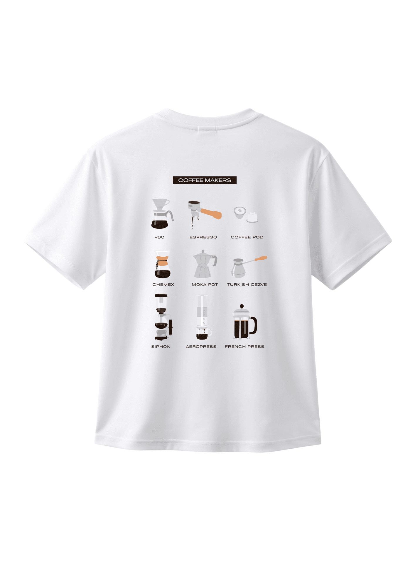 coffee makers back white
